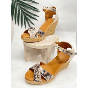 Kurt Geiger Women's Leona Wedge Espadrille Sandals	- Grey 8M